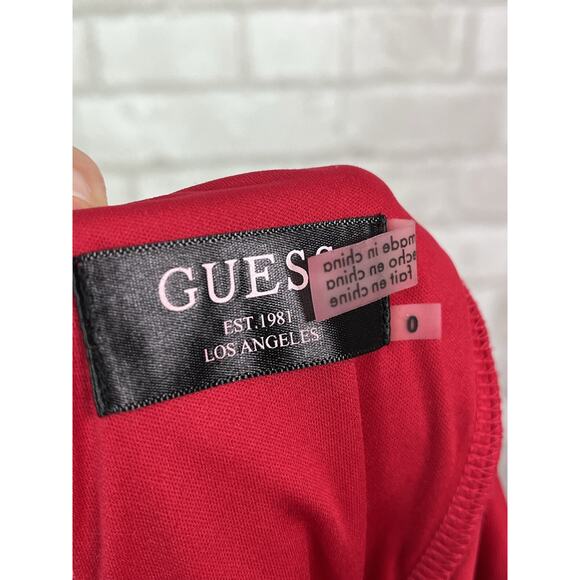 Guess Bodycon Red Strappy Mini Dress - Picture 14 of 15